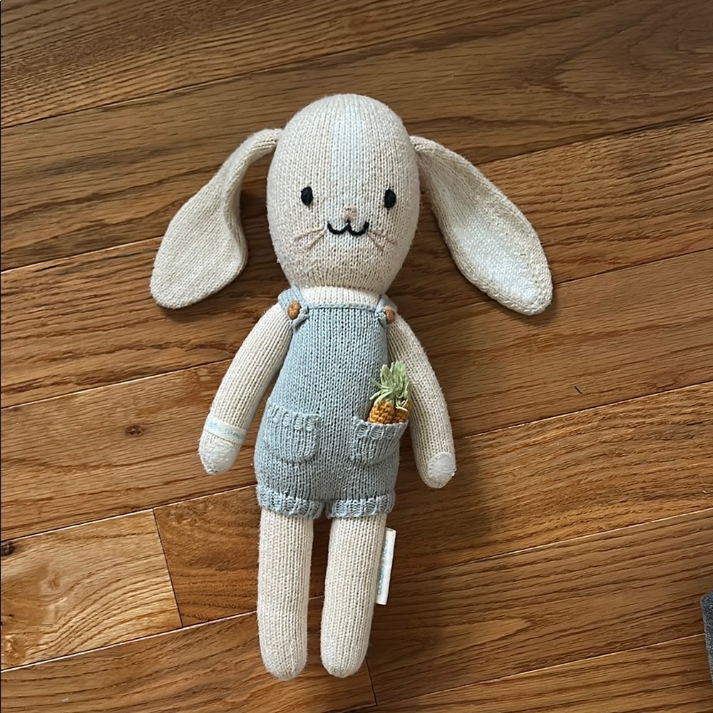 Adorable Knit Bunny Plush Toy